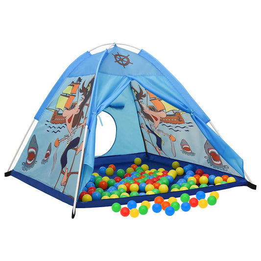 Tenda da Gioco per Bambini Blu con 250 Palline 120x120x90 cm - homemem39