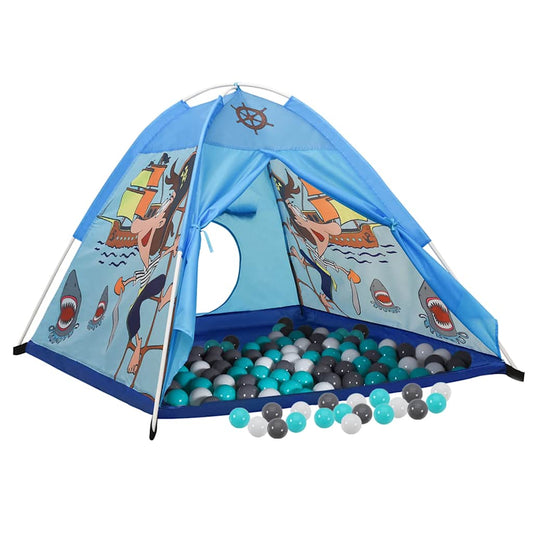 Tenda da Gioco per Bambini Blu con 250 Palline 120x120x90 cm - homemem39