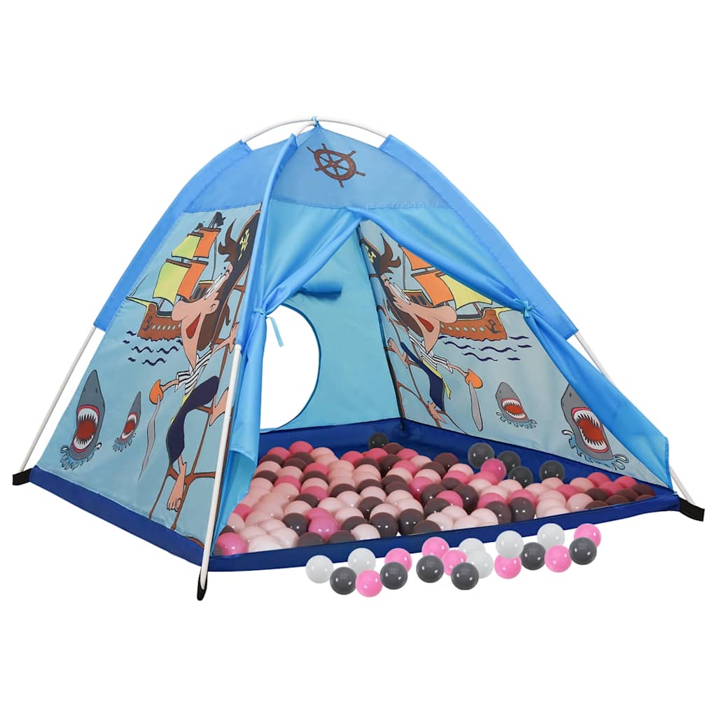 Tenda da Gioco per Bambini Blu con 250 Palline 120x120x90 cm - homemem39