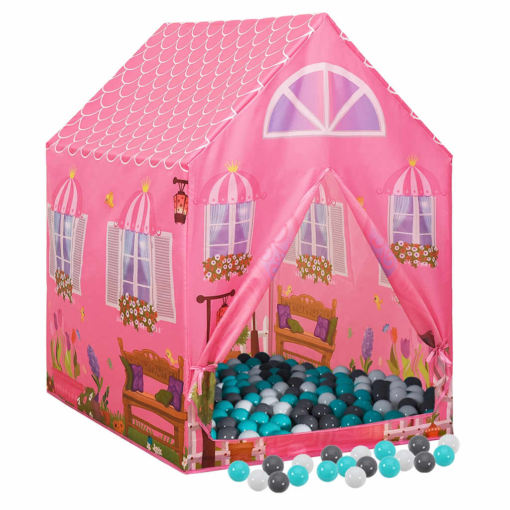 Tenda da Gioco per Bambini Rosa con 250 Palline 69x94x104 cm - homemem39