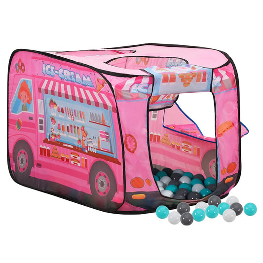 Tenda da Gioco per Bambini Rosa con 250 Palline 70x112x70 cm - homemem39