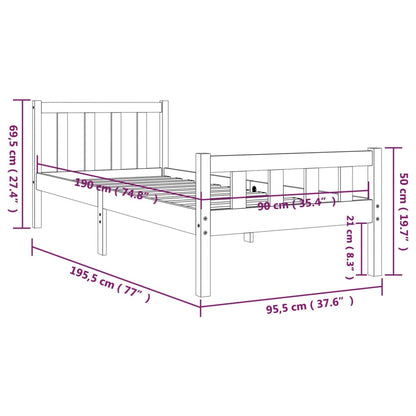 Giroletto in Legno Massello 90x190 cm Single - homemem39