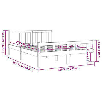 Giroletto senza Materasso Ambrato in Legno di Pino 120x200 cm - homemem39