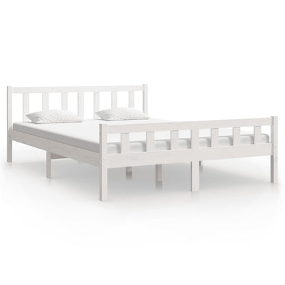 Giroletto Bianco in Legno Massello 150x200 cm King Size - homemem39