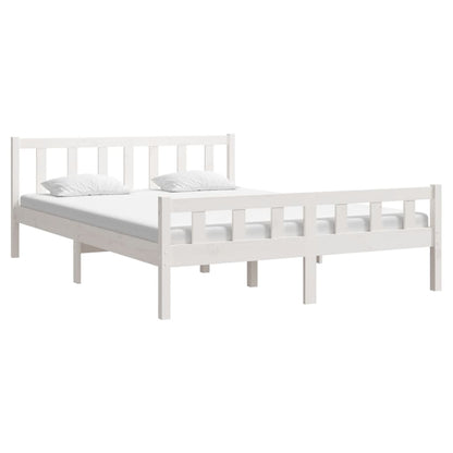 Giroletto Bianco in Legno Massello 150x200 cm King Size - homemem39