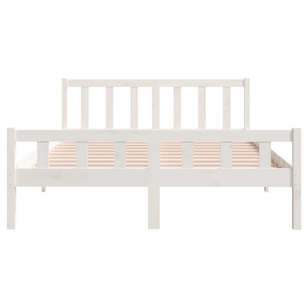 Giroletto Bianco in Legno Massello 150x200 cm King Size - homemem39