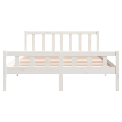 Giroletto Bianco in Legno Massello 150x200 cm King Size - homemem39