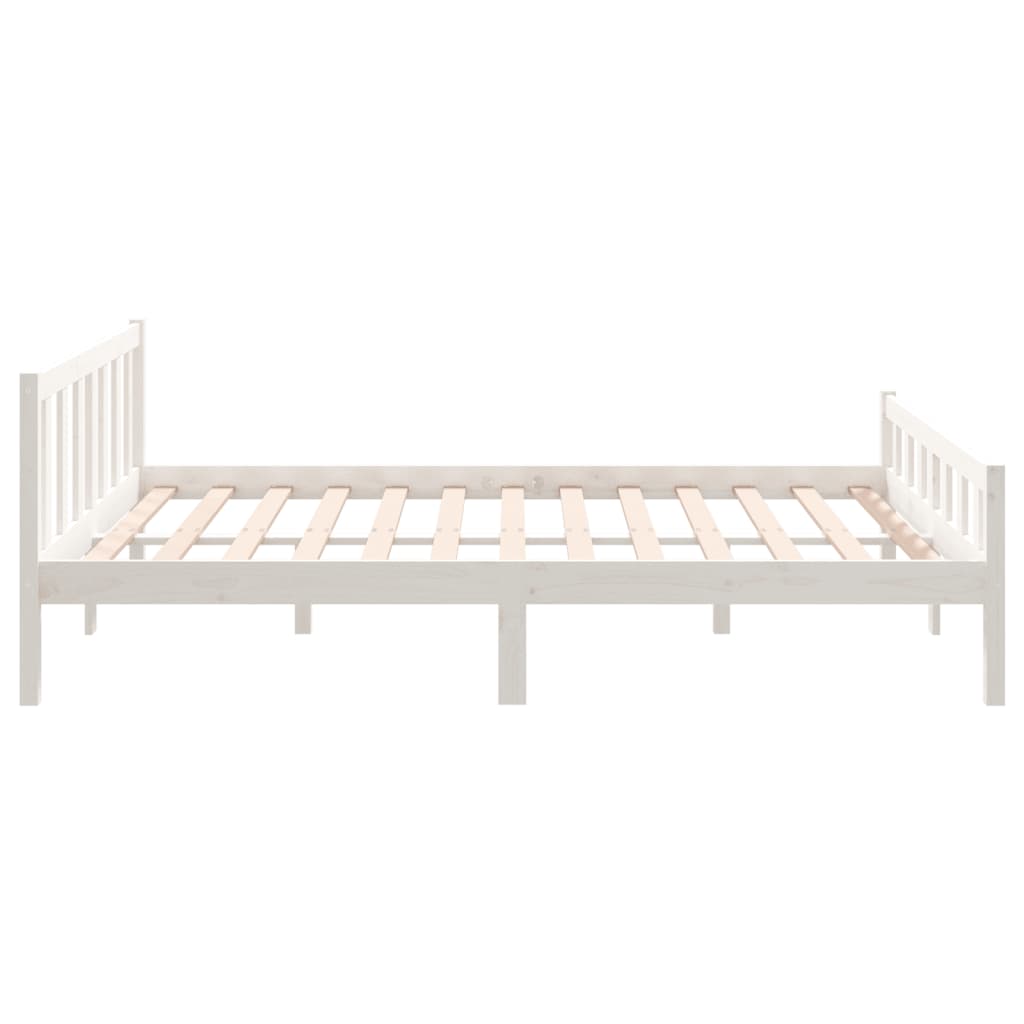Giroletto Bianco in Legno Massello 150x200 cm King Size - homemem39