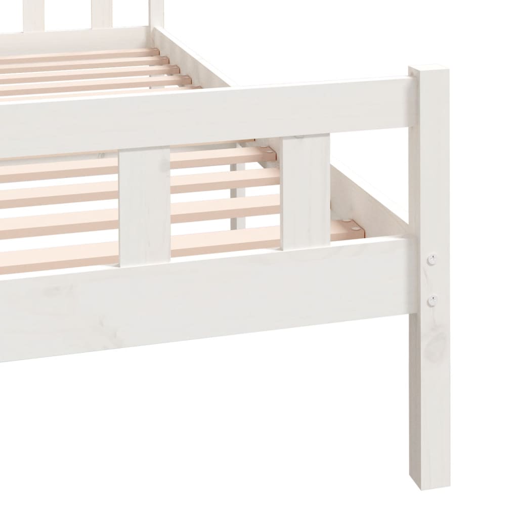 Giroletto Bianco in Legno Massello 150x200 cm King Size - homemem39