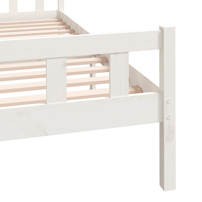Giroletto Bianco in Legno Massello 150x200 cm King Size - homemem39