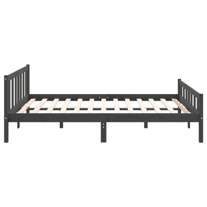 Giroletto Grigio in Legno Massello 150x200 cm King Size - homemem39