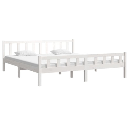 Giroletto Bianco in Legno Massello 160x200 cm - homemem39