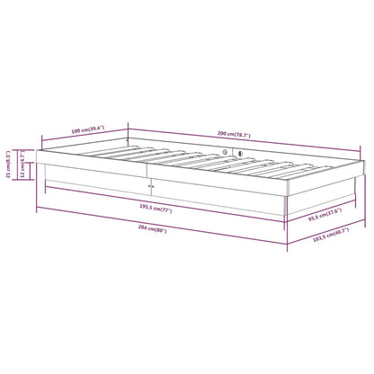 Giroletto Bianco in Legno Massello 100x200 cm - homemem39