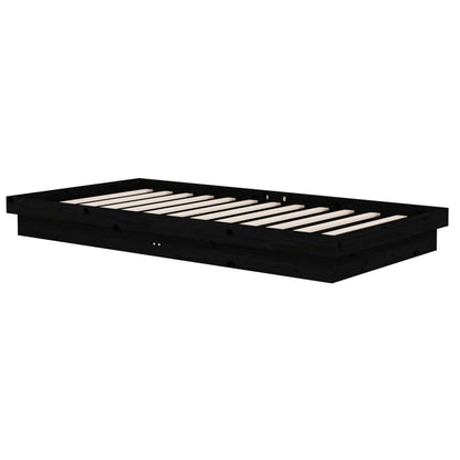 Giroletto Nero in Legno Massello 100x200 cm | homemem39