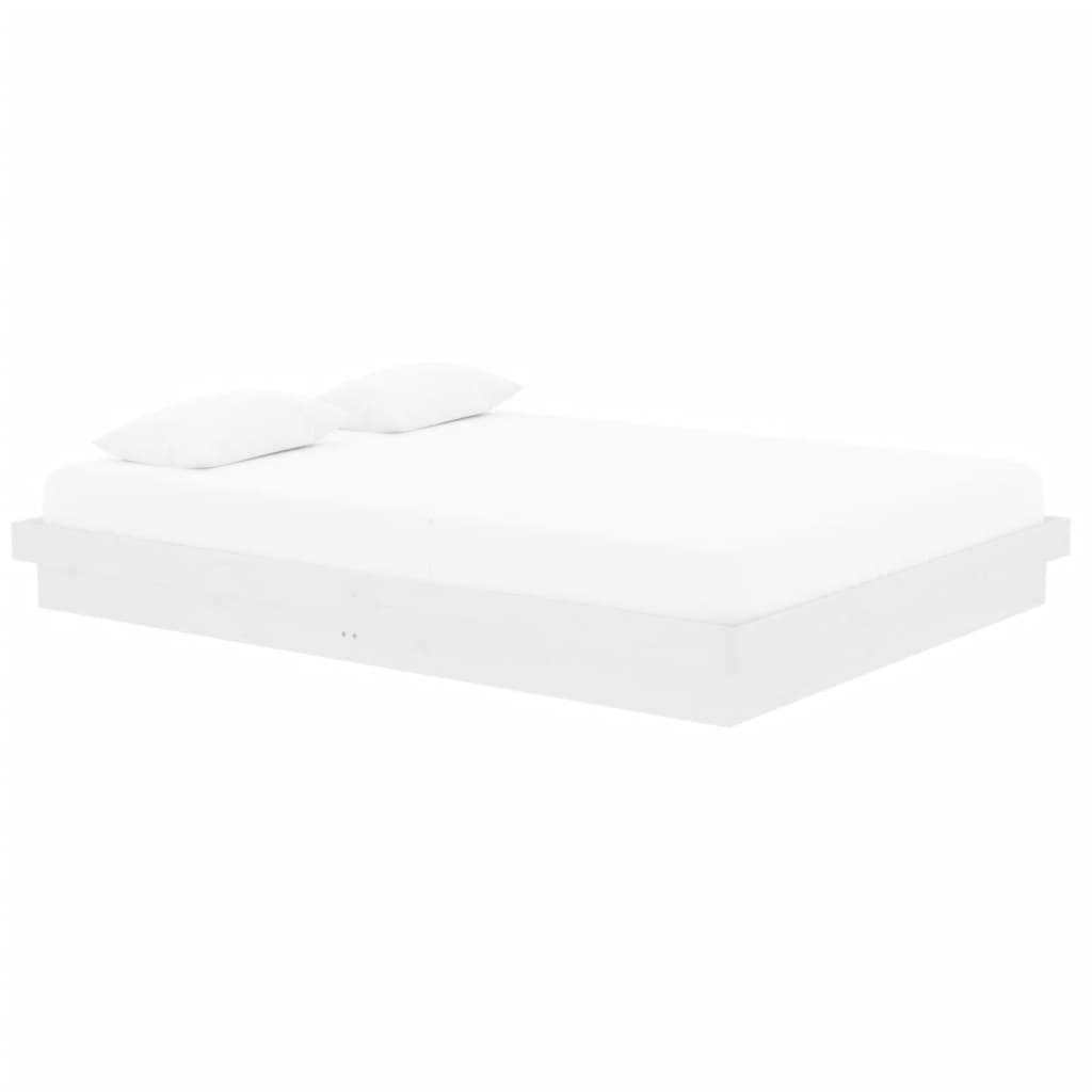 Giroletto Bianco in Legno Massello 150x200 cm King Size - homemem39