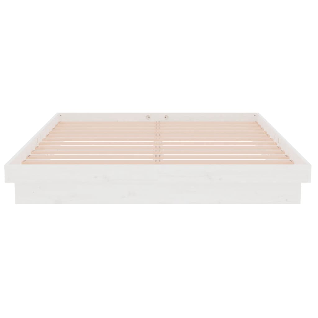 Giroletto Bianco in Legno Massello 150x200 cm King Size - homemem39
