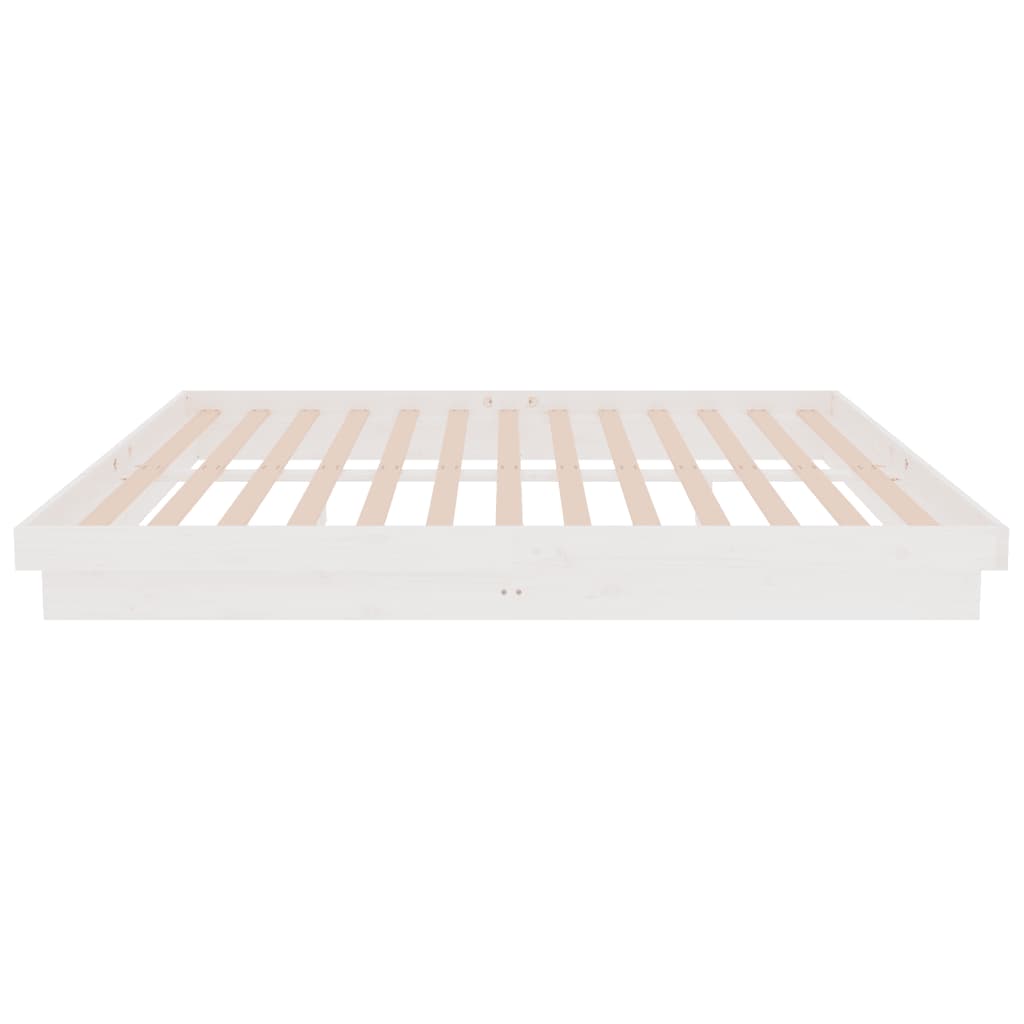 Giroletto Bianco in Legno Massello 150x200 cm King Size - homemem39
