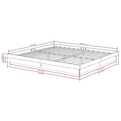 Giroletto senza Materasso in Legno Massello 160x200 cm | homemem39