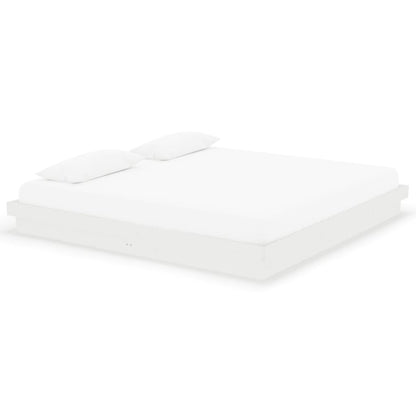 Giroletto Bianco in Legno Massello 200x200 cm - homemem39