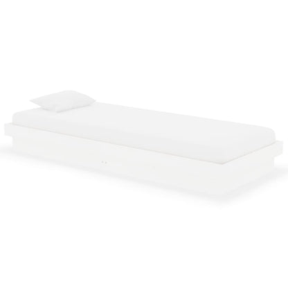 Giroletto Bianco in Legno Massello 75x190 cm Small Single - homemem39