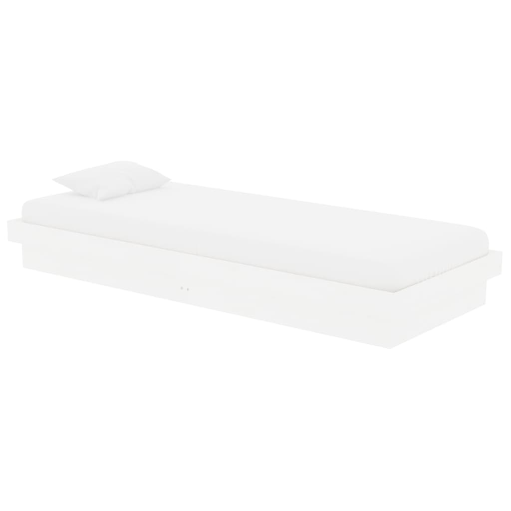 Giroletto Bianco in Legno Massello 75x190 cm Small Single - homemem39