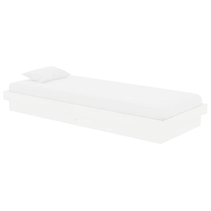 Giroletto Bianco in Legno Massello 75x190 cm Small Single - homemem39