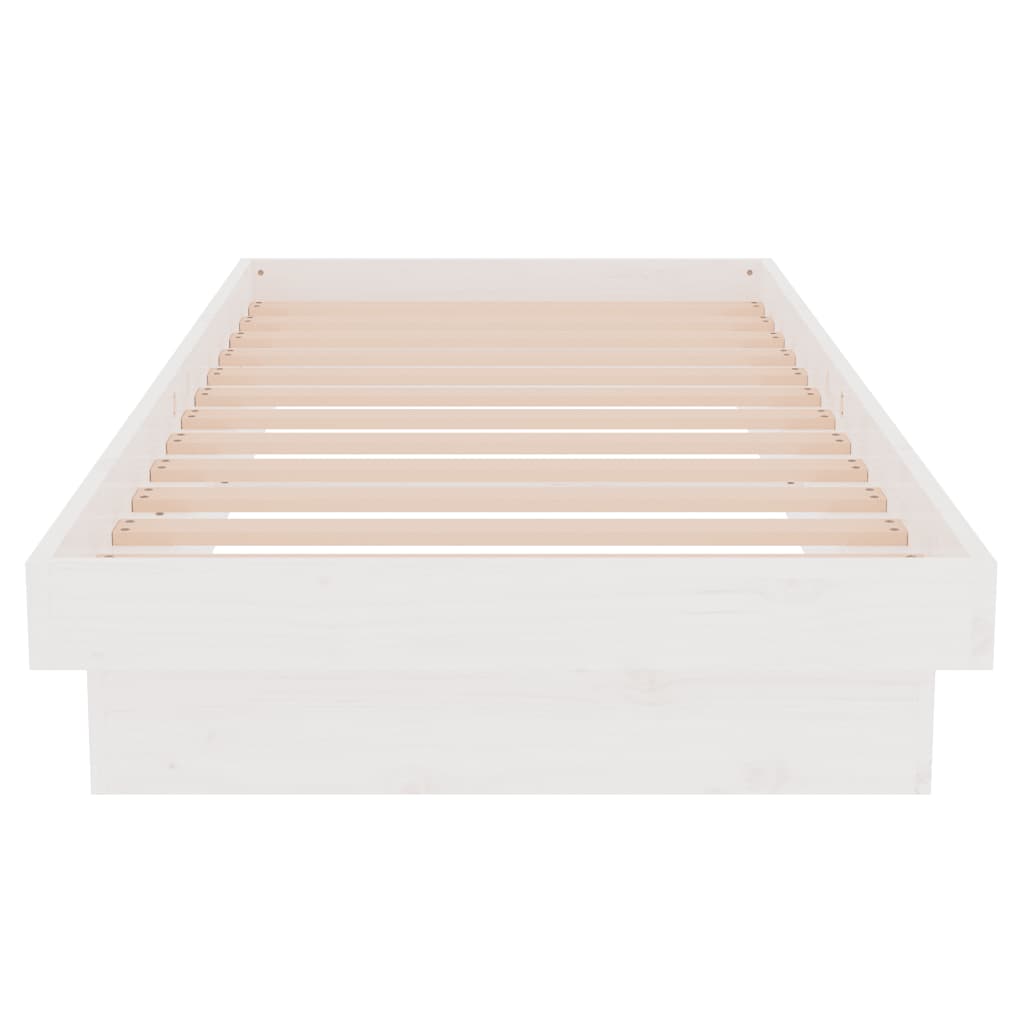 Giroletto Bianco in Legno Massello 75x190 cm Small Single - homemem39