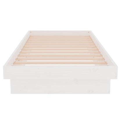 Giroletto Bianco in Legno Massello 75x190 cm Small Single - homemem39