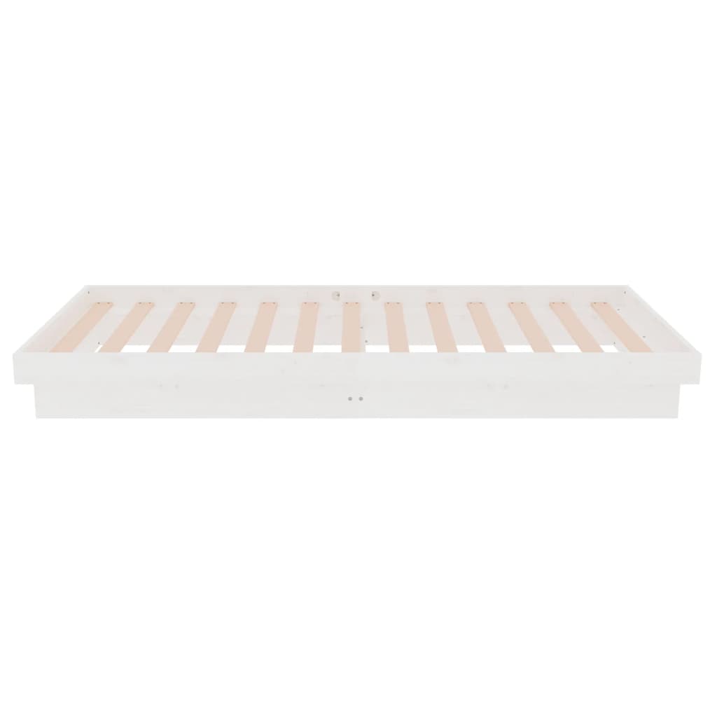 Giroletto Bianco in Legno Massello 75x190 cm Small Single - homemem39