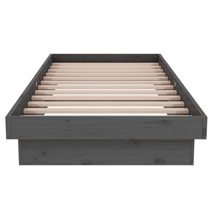 Giroletto in Legno Massello Grigio 75x190 cm Small Single - homemem39