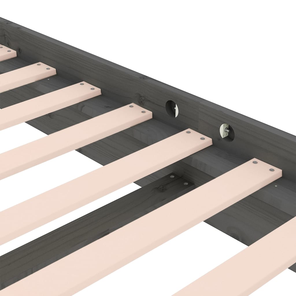 Giroletto in Legno Massello Grigio 75x190 cm Small Single - homemem39