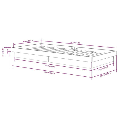 Giroletto in Legno Massello 90x190 cm Single | homemem39