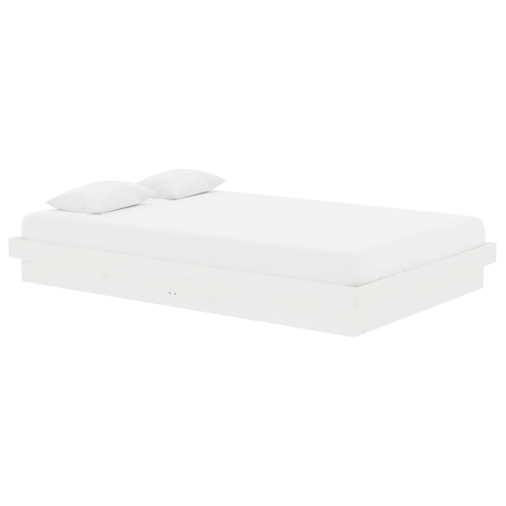 Giroletto Bianco in Legno Massello 120x190 cm Small Double - homemem39