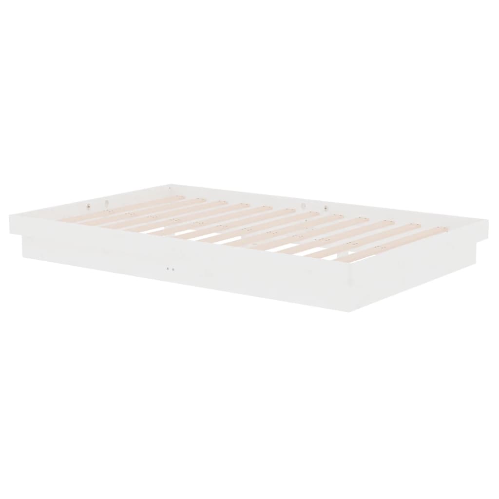 Giroletto Bianco in Legno Massello 120x190 cm Small Double | homemem39