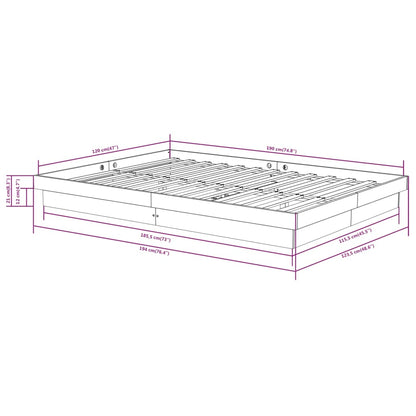 Giroletto Bianco in Legno Massello 120x190 cm Small Double - homemem39