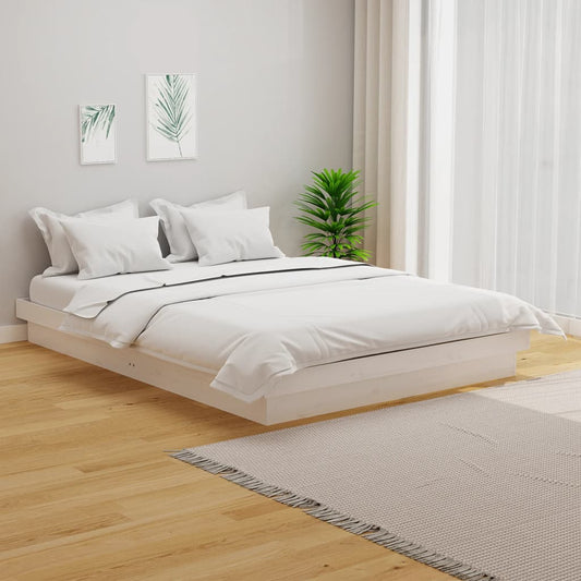 Giroletto Bianco in Legno Massello 120x190 cm Small Double - homemem39