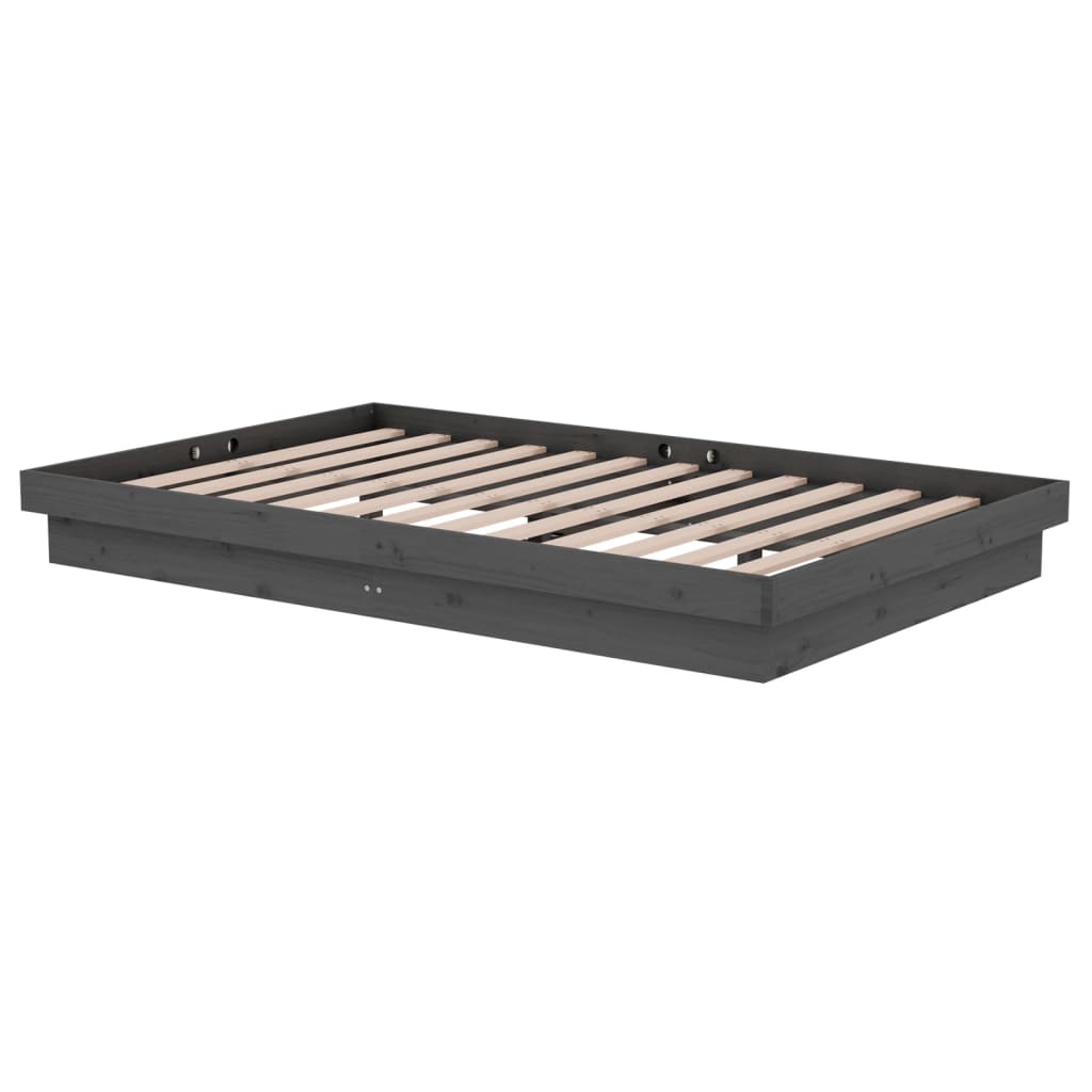 Giroletto Grigio in Legno Massello 120x190 cm Small Double | homemem39
