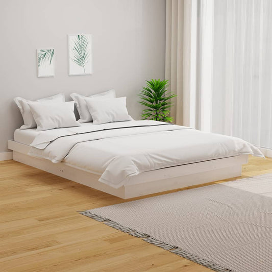 Giroletto Bianco in Legno Massello 135x190 cm Double - homemem39