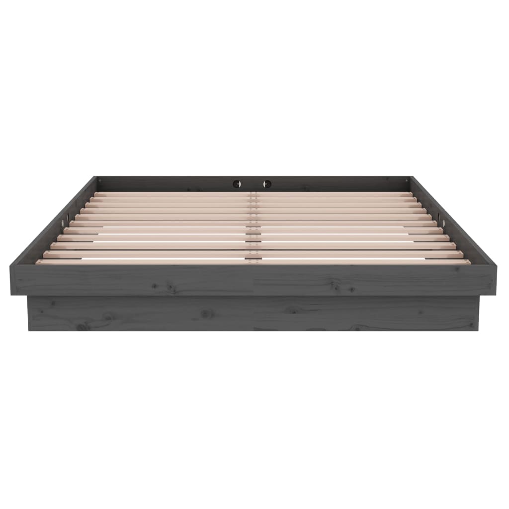 Giroletto Grigio in Legno Massello 135x190 cm Double - homemem39
