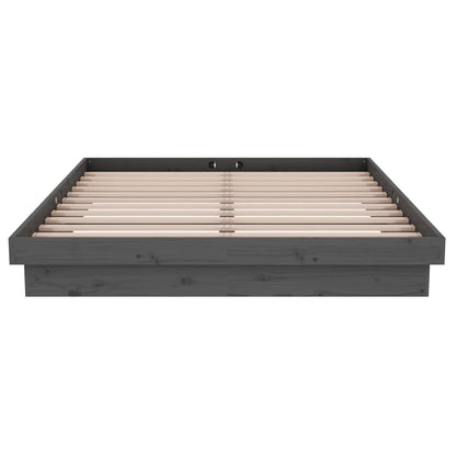 Giroletto Grigio in Legno Massello 135x190 cm Double - homemem39