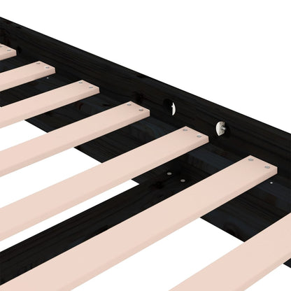Giroletto Nero in Legno Massello 135x190 cm Double - homemem39