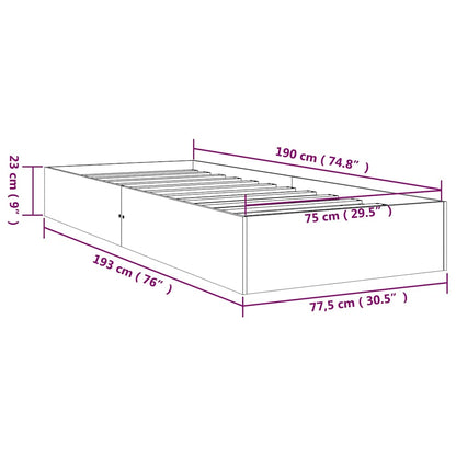 Giroletto in Legno Massello 75x190 cm Small Single