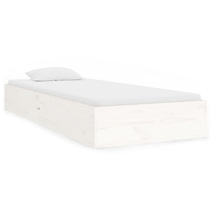 Giroletto Bianco in Legno Massello 75x190 cm Small Single - homemem39