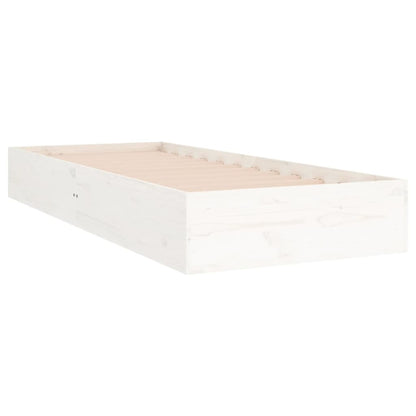 Giroletto Bianco in Legno Massello 75x190 cm Small Single - homemem39