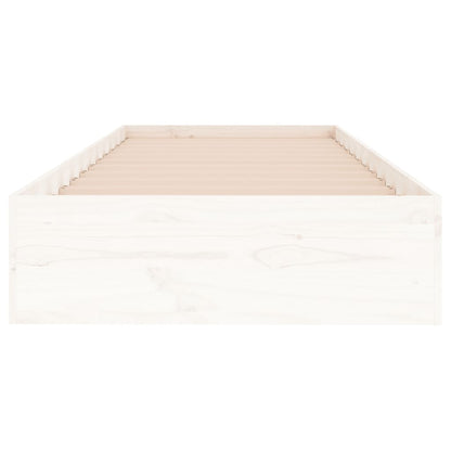 Giroletto Bianco in Legno Massello 75x190 cm Small Single - homemem39