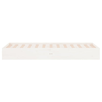 Giroletto Bianco in Legno Massello 75x190 cm Small Single - homemem39