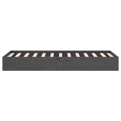 Giroletto in Legno Massello Grigio 75x190 cm Small Single - homemem39