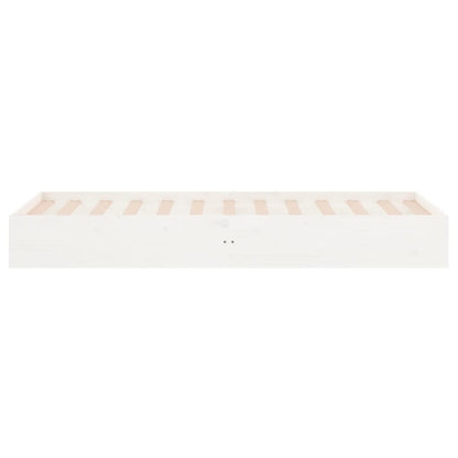 Giroletto Bianco in Legno Massello 90x190 cm Single - homemem39