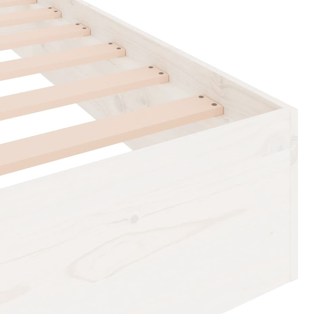 Giroletto Bianco in Legno Massello 90x190 cm Single - homemem39