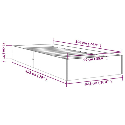 Giroletto Bianco in Legno Massello 90x190 cm Single - homemem39